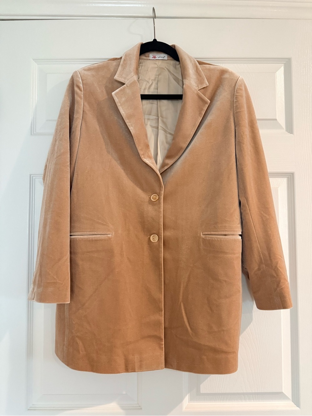 LHH: Women's Tan Velvet Blazer Jacket - Boutique Brand (Like New)